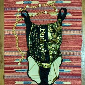 ✨🌞SUPER RARE Budweiser black and Gold Swimsuit🌞✨